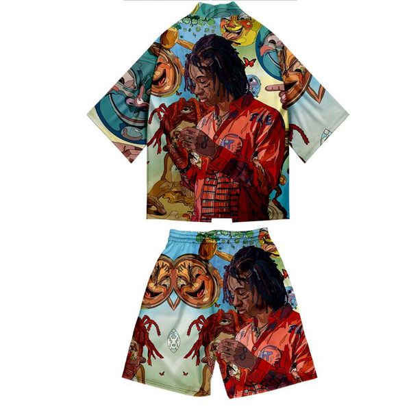 men's casual shirts trippie redd shirt kimono with shorts traditional yukata men japanese harajuku kimonos suit streetwear, White;black
men's casual shirts trippie redd shirt kimono with shorts traditional yukata men japanese harajuku kimonos suit streetwear, White;black