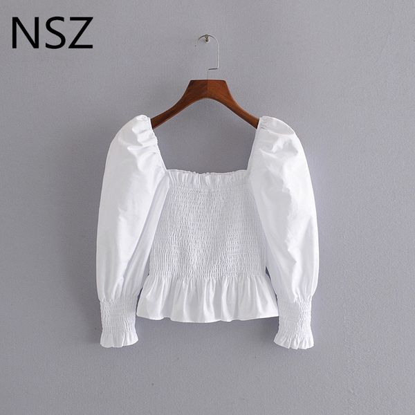 nsz women white cotton crop blouse elastic waist bustier shirt corset blouse peplum party ruffles blusa camisa
nsz women white cotton crop blouse elastic waist bustier shirt corset blouse peplum party ruffles blusa camisa