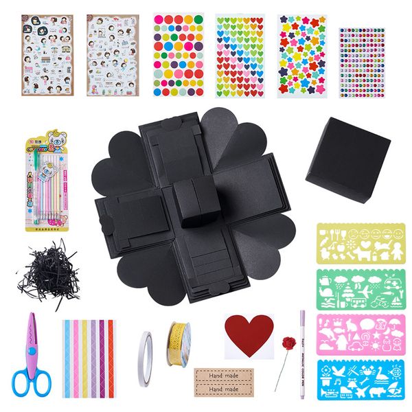 pandahall explosion box, love memory multi-layer surprise, diy p as birthday anniversary gifts, mixed color, 12.7cm, Black
pandahall explosion box, love memory multi-layer surprise, diy p as birthday anniversary gifts, mixed color, 12.7cm, Black