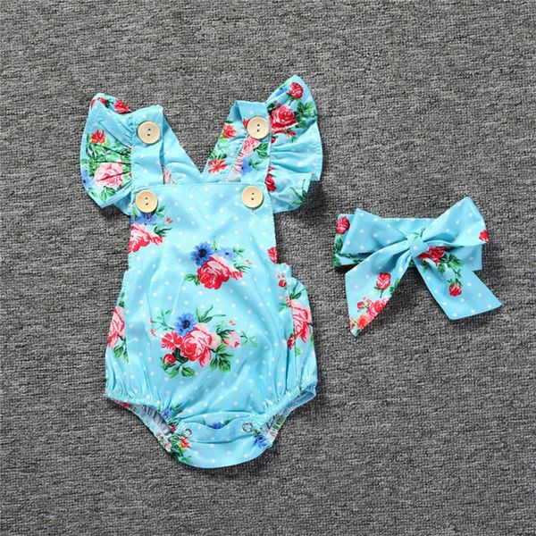 kids designer rompers baby girls summer fashion brand flowers printing rompers 2020 baby casual breathable jumpsuits with headband 5 styles, Blue
kids designer rompers baby girls summer fashion brand flowers printing rompers 2020 baby casual breathable jumpsuits with headband 5 styles, Blue