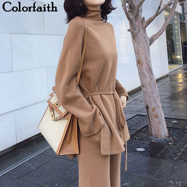 colorfaith 2019 new autumn winter woman sets two piece set pullovers pants lounge wear sashes knitting minimalist style ws643, White
colorfaith 2019 new autumn winter woman sets two piece set pullovers pants lounge wear sashes knitting minimalist style ws643, White