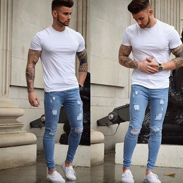 europe and america south america north men's trousers selling with holes fashion elasticity hi, Blue
europe and america south america north men's trousers selling with holes fashion elasticity hi, Blue