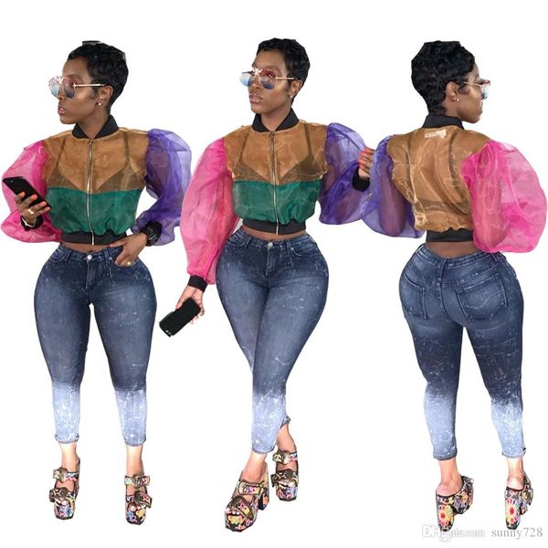 colorful organza long sleeves fashionable girls lady jackets summer sunscreeen coats sheer zipper streetwear club short jacket outwear, Black;brown
colorful organza long sleeves fashionable girls lady jackets summer sunscreeen coats sheer zipper streetwear club short jacket outwear, Black;brown
