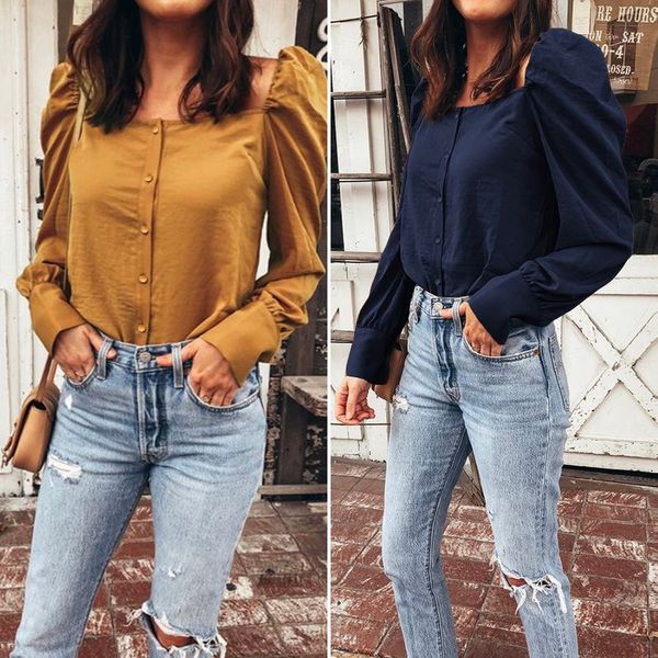 zanzea plus size women's blouse 2020 fashion office square neck puff sleeve shirts work chic tunic blusas chemiser mujer, White
zanzea plus size women's blouse 2020 fashion office square neck puff sleeve shirts work chic tunic blusas chemiser mujer, White