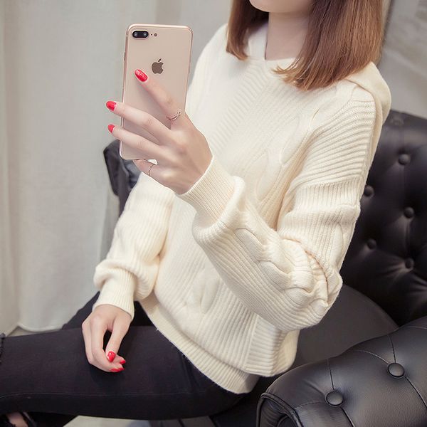 2020 vintage women sweater new fashion hooded pullover winter knit basic loose female knitwear outerwear coats, White;black
2020 vintage women sweater new fashion hooded pullover winter knit basic loose female knitwear outerwear coats, White;black