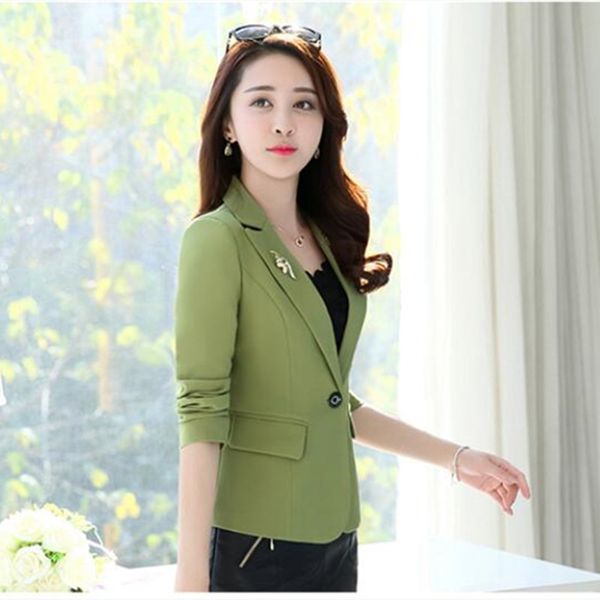 women's spring and autumn sweet wild temperament suit jacket 2019 new loose casual slim one button long sleeve small suit jacket, White;black
women's spring and autumn sweet wild temperament suit jacket 2019 new loose casual slim one button long sleeve small suit jacket, White;black