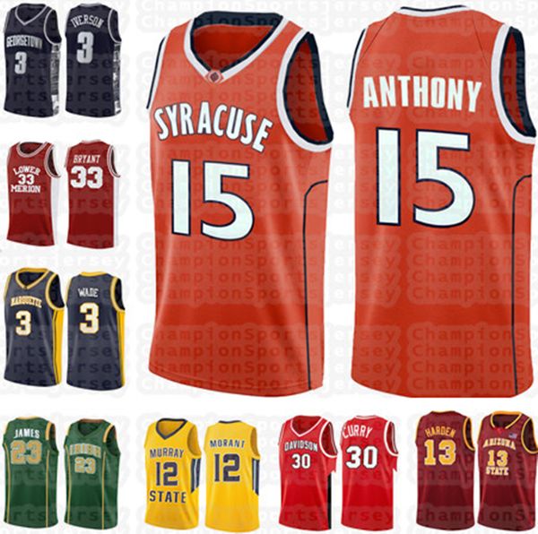 ncaa syracuse university carmelo 15 anthony 3 wade 33 bryant jersey lebron 23 james high school 23 michael james 13 harden jersey, Black
ncaa syracuse university carmelo 15 anthony 3 wade 33 bryant jersey lebron 23 james high school 23 michael james 13 harden jersey, Black