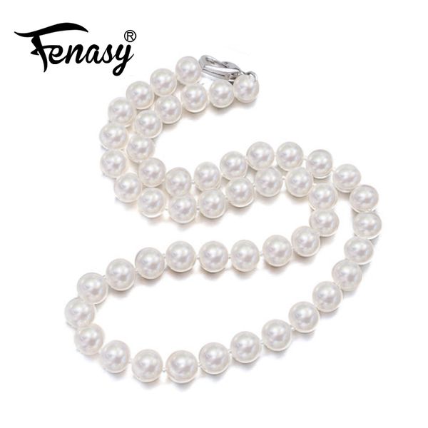 fenasy pearl jewelry,natural pearl necklace 9-11mm, nearly round necklace for women classic choker, Silver
fenasy pearl jewelry,natural pearl necklace 9-11mm, nearly round necklace for women classic choker, Silver