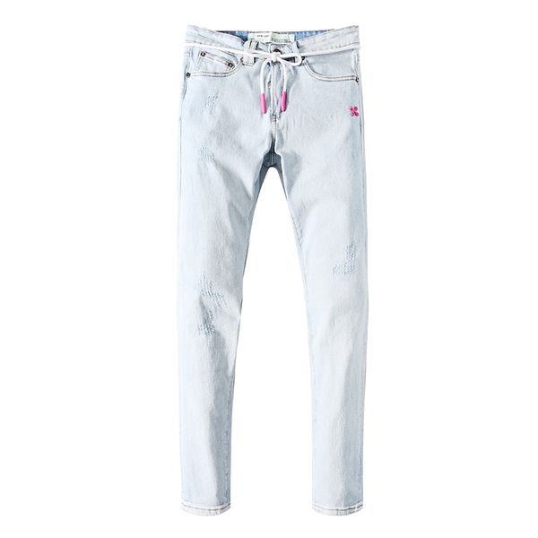 new fashion unique crime blue badge slim fit jeans fashion designer's washed jeans pants determine plaid bike pants size 28-40 #1, Gray 
new fashion unique crime blue badge slim fit jeans fashion designer's washed jeans pants determine plaid bike pants size 28-40 #1, Gray