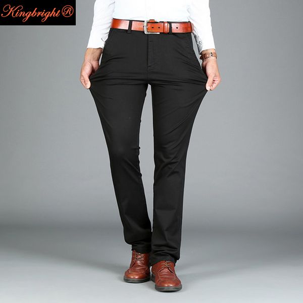 king bright brand new arrive autumn winter men's business casual pants straight trousers brand plus size cotton plaid men pants, Black
king bright brand new arrive autumn winter men's business casual pants straight trousers brand plus size cotton plaid men pants, Black