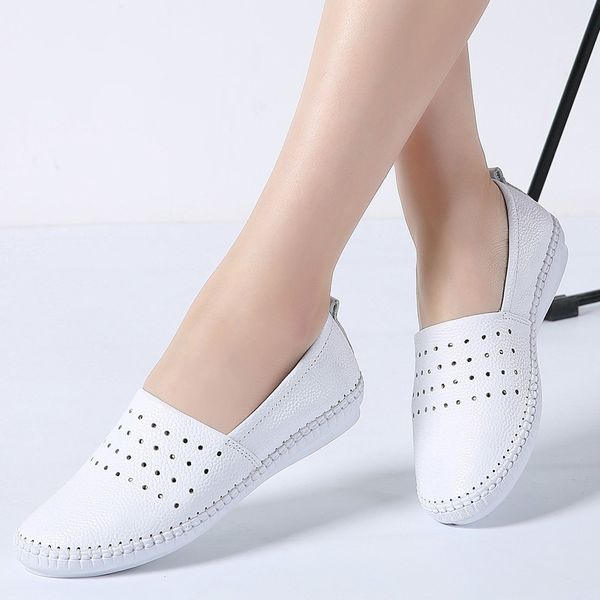 2020 summer women flats genuine leather ballet flats shoes ladies cutout slip on tenis feminino loafers slipony shoes, Black
2020 summer women flats genuine leather ballet flats shoes ladies cutout slip on tenis feminino loafers slipony shoes, Black