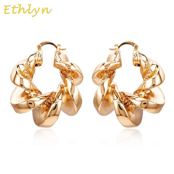 ethlyn nigerian big hollow hoop earrings women's copper gold cooper fashion party wedding daily accessories e129, Golden
ethlyn nigerian big hollow hoop earrings women's copper gold cooper fashion party wedding daily accessories e129, Golden