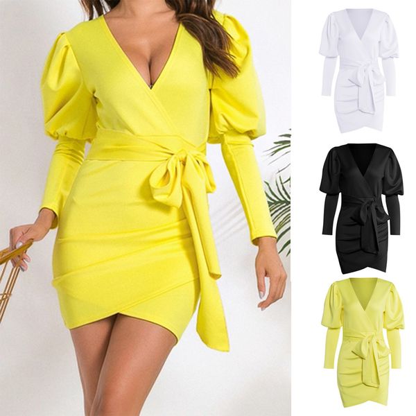 vestidos ropa mujer winter dress womens solid color long sleeve wrap chest puff sleeve bow tie christmas dress robe femme, Black;gray
vestidos ropa mujer winter dress womens solid color long sleeve wrap chest puff sleeve bow tie christmas dress robe femme, Black;gray