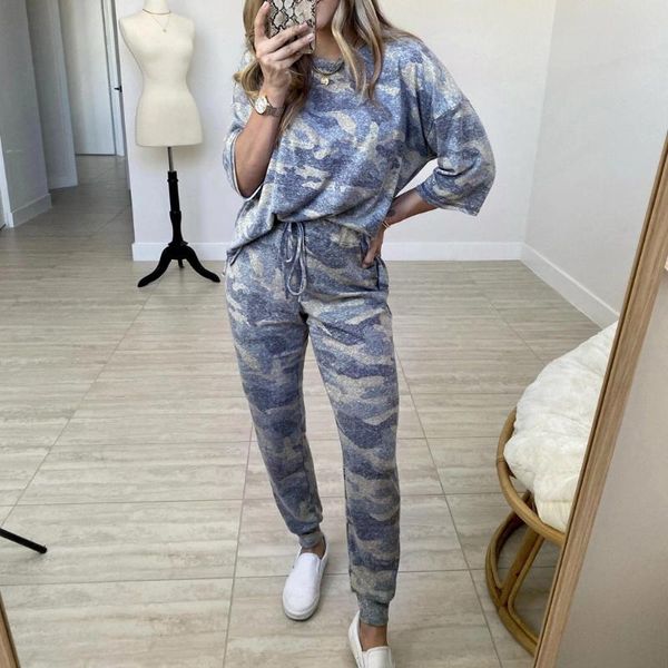 2pcs женщины tracksuit камуфляж печати брюки комплекты износа отдыха lounge одежда костюм дамы осень два piece set спортивные костюмы # 4, White;black
2pcs женщины tracksuit камуфляж печати брюки комплекты износа отдыха lounge одежда костюм дамы осень два piece set спортивные костюмы # 4, White;black