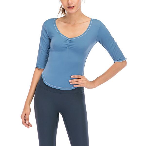 women's t-shirt sports fashion casual stretchy seamless breathable slim fitness solid color, White
women's t-shirt sports fashion casual stretchy seamless breathable slim fitness solid color, White
