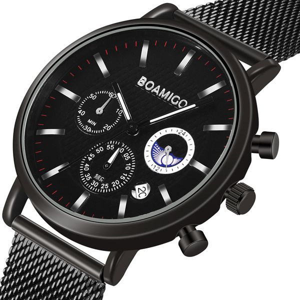 boamigo men watches waterproof quartz business men watch clock casual chronograph sport watch relogio masculino, Slivery;brown
boamigo men watches waterproof quartz business men watch clock casual chronograph sport watch relogio masculino, Slivery;brown