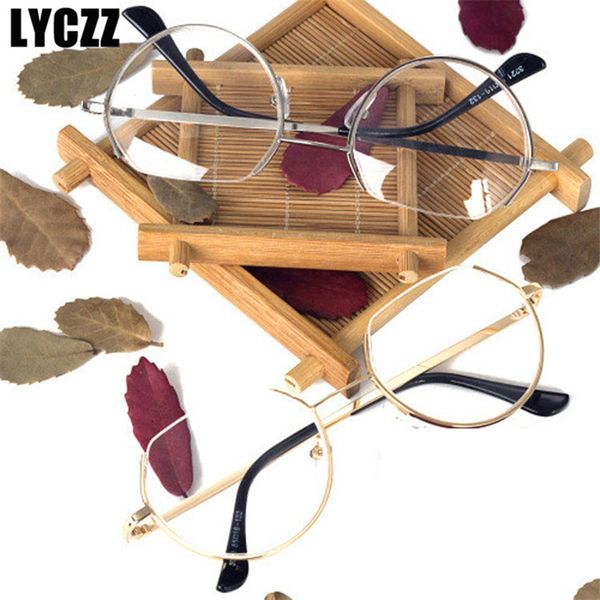 lyczz personality metal college style half glasses frame vintage round clear lens myopia eye glasses eye protection eyewear th, Black
lyczz personality metal college style half glasses frame vintage round clear lens myopia eye glasses eye protection eyewear th, Black