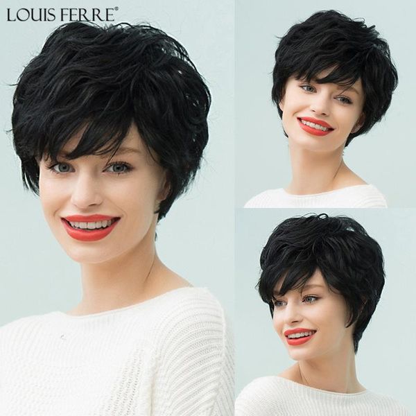 louis ferre black short wavy wig synthetic hair wigs for black women afro natural wave wig with bangs heat resistant fibre
louis ferre black short wavy wig synthetic hair wigs for black women afro natural wave wig with bangs heat resistant fibre