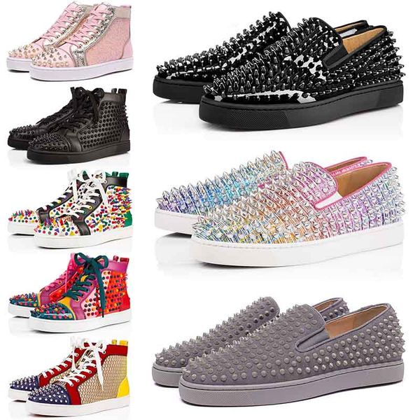 ACE Red Bottoms Mens Womens Party Lovers Genuine Leather Sneakers High Low Cut DESIGNER Studded Spikes Platform Luxury Casual Shoes 35-46
ACE Red Bottoms Mens Womens Party Lovers Genuine Leather Sneakers High Low Cut DESIGNER Studded Spikes Platform Luxury Casual Shoes 35-46