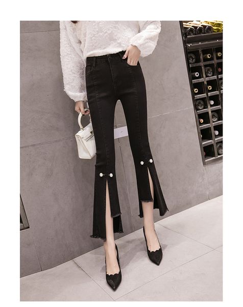 black women's tailored waist and hip princess jeans bk2258, Blue