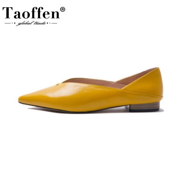taoffen women flat shoes fashion pointed toe real genuine leather shoes women fancy strap toe soft lady footwear size 33-40, Black
taoffen women flat shoes fashion pointed toe real genuine leather shoes women fancy strap toe soft lady footwear size 33-40, Black