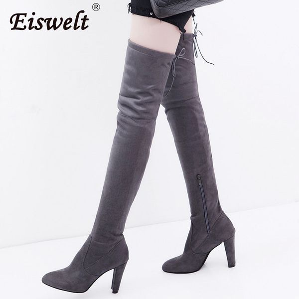 eiswelt новое над коленом boots ботинки женщин зимы stretch keep warm высокие каблуки длинные shoeselastic группа zipper мода осень мех, Black
eiswelt новое над коленом boots ботинки женщин зимы stretch keep warm высокие каблуки длинные shoeselastic группа zipper мода осень мех, Black