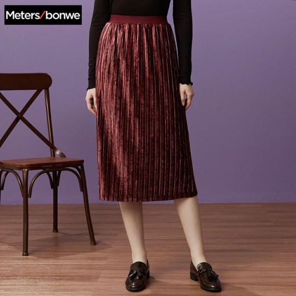 metersbonwe flannel women's chic mid-length skirt spring elegant retro high waist skirt, Black
metersbonwe flannel women's chic mid-length skirt spring elegant retro high waist skirt, Black