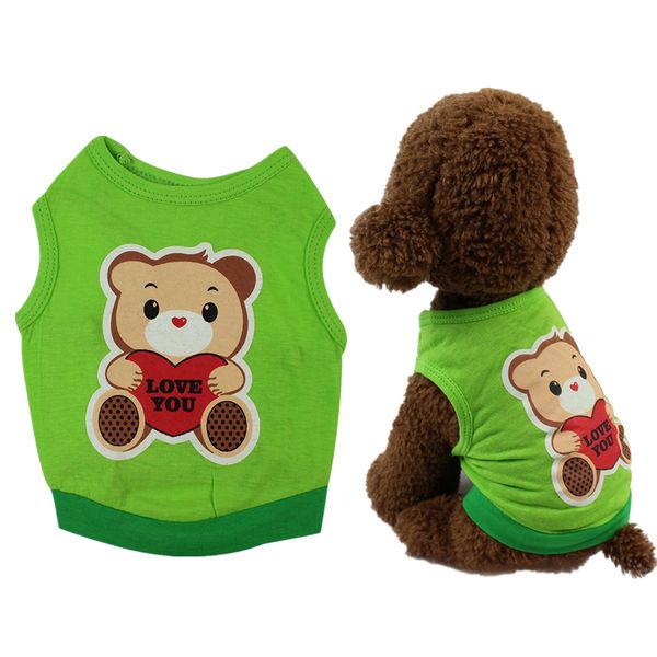 xs-l pet dog vest cute cartoon bear t-shirt spring/summer dog shirt pet clothes for dogs cats puppy clothes wholesale 40ja17
xs-l pet dog vest cute cartoon bear t-shirt spring/summer dog shirt pet clothes for dogs cats puppy clothes wholesale 40ja17