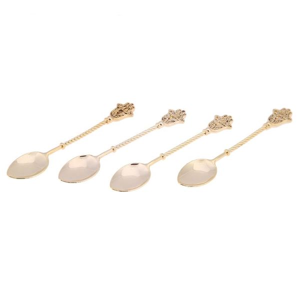 4pcs / vintage gold spoon alloy coffee ice cream dessert spoons royal style retro stick coffee tea spoons kitchen tools coffee scoops
4pcs / vintage gold spoon alloy coffee ice cream dessert spoons royal style retro stick coffee tea spoons kitchen tools coffee scoops