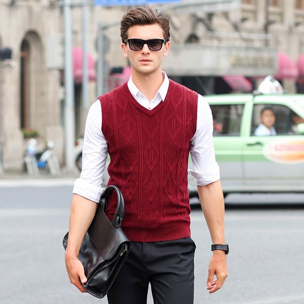 autumn winter cashmere classic vest sweater men sleeveless sweaters solid color v-neck wool pullovers men jersey hombre, Black;white
autumn winter cashmere classic vest sweater men sleeveless sweaters solid color v-neck wool pullovers men jersey hombre, Black;white