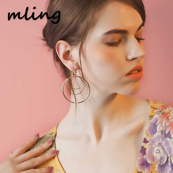 europe and america multi-layer big circle earrings personality fashion earrings for women alloy jewelry lightweight #, Golden
europe and america multi-layer big circle earrings personality fashion earrings for women alloy jewelry lightweight #, Golden