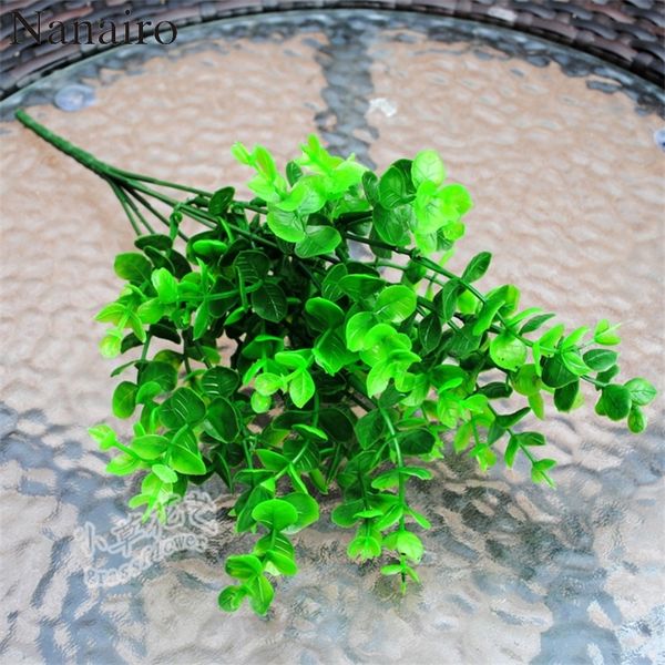 1pcs/ 7 branches green artificial plant eucalyptus plastic money leaves grass bush home decoration fake flowers wreath
1pcs/ 7 branches green artificial plant eucalyptus plastic money leaves grass bush home decoration fake flowers wreath