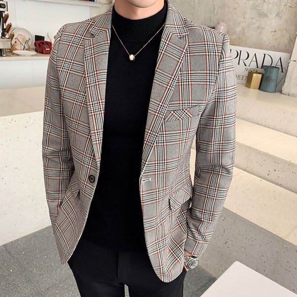 fashion plaid suit men jacket size s m xl xxl xxxl autumn winter men blazer jackets slim design casual dress suit, White;black
fashion plaid suit men jacket size s m xl xxl xxxl autumn winter men blazer jackets slim design casual dress suit, White;black