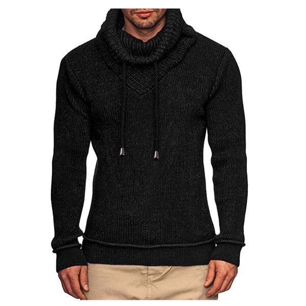 men's autumn winter pullover knitted warm jumper drape choker sweater blouse sweater men pull homme hiver sueter hombre man, White;black
men's autumn winter pullover knitted warm jumper drape choker sweater blouse sweater men pull homme hiver sueter hombre man, White;black
