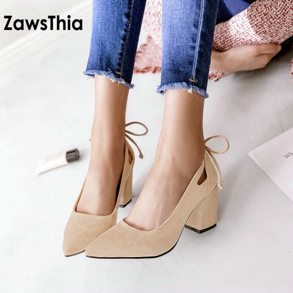zawsthia elegant sweet ladies shoes with ribbon at the back block high heels wedding party pumps women shoes big size 44 45 46, Black
zawsthia elegant sweet ladies shoes with ribbon at the back block high heels wedding party pumps women shoes big size 44 45 46, Black