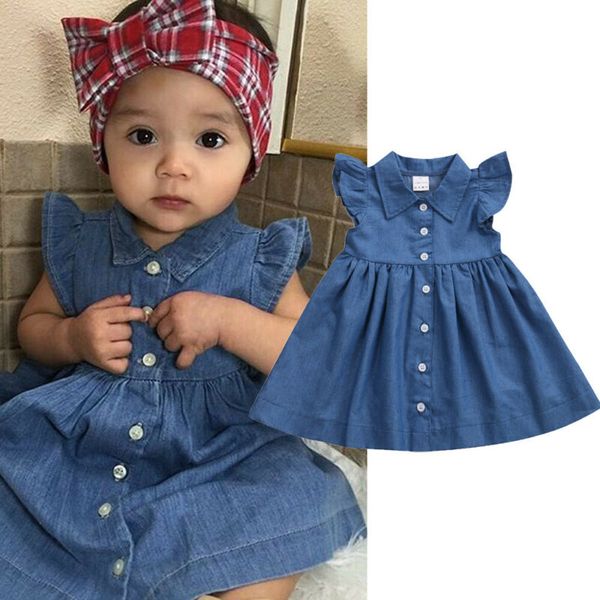 denim dress for 1-8y girls toddler kid baby girl clothes short sleeve button ruffle princess sundress summer, Red;yellow
denim dress for 1-8y girls toddler kid baby girl clothes short sleeve button ruffle princess sundress summer, Red;yellow