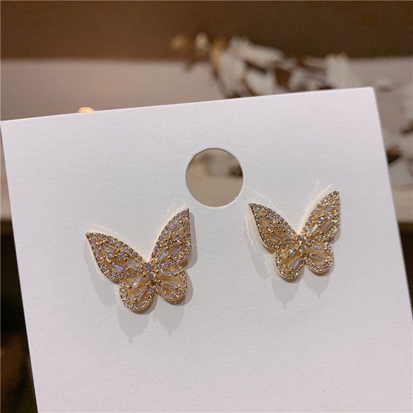 selling fashion jewelry high-end exquisite small copper inlaid zircon earrings cute golden butterfly earrings for women, Golden;silver
selling fashion jewelry high-end exquisite small copper inlaid zircon earrings cute golden butterfly earrings for women, Golden;silver