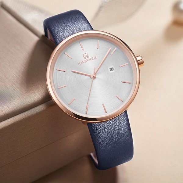 naviforce simple quartz watches women blue leather strap auto date fashion casual ladies watch auto date girl analog clock, Slivery;brown
naviforce simple quartz watches women blue leather strap auto date fashion casual ladies watch auto date girl analog clock, Slivery;brown