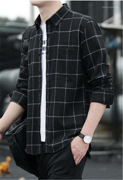 mens shirts fashion solid color plaid shirt classical slim male casual shirts designer long sleeve, White;black
mens shirts fashion solid color plaid shirt classical slim male casual shirts designer long sleeve, White;black