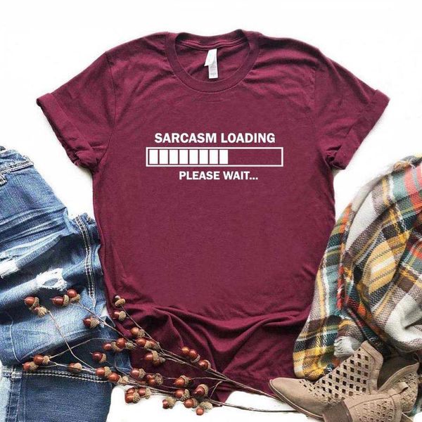 sarcasm loading please wait letters print women tshirt cotton casual funny t shirt for lady tee hipster 6 colors z-736, White
sarcasm loading please wait letters print women tshirt cotton casual funny t shirt for lady tee hipster 6 colors z-736, White