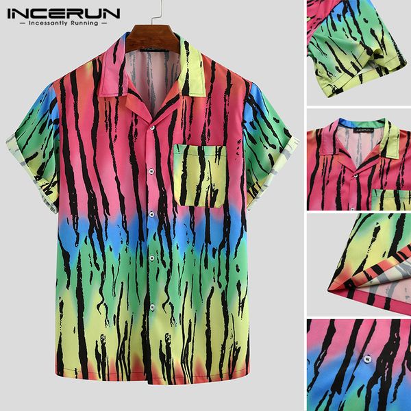incerun 2020 summer men printed рубашка с коротким рукавом повседневная нагрудные карманы гавайские рубашки мода дышащий high street камиза, White;black
incerun 2020 summer men printed рубашка с коротким рукавом повседневная нагрудные карманы гавайские рубашки мода дышащий high street камиза, White;black