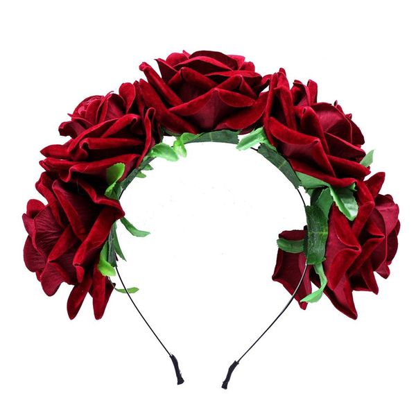 elegant rose flowers hair band headband crown p props for wedding party cosplay costume accessory dark red color, Silver
elegant rose flowers hair band headband crown p props for wedding party cosplay costume accessory dark red color, Silver