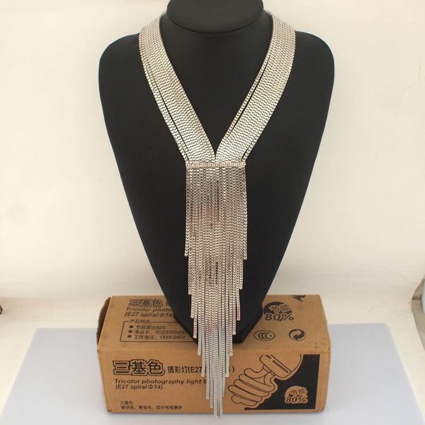 2020 spring chains tassel choker new design long necklace alloy femlae collier metal fashion trendy necklace women zk469, Silver
2020 spring chains tassel choker new design long necklace alloy femlae collier metal fashion trendy necklace women zk469, Silver