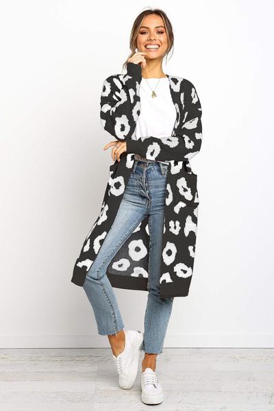 new women leopard print sweater autumn winter knitted long cardigan long sleeve overcoat open front jacket coat femininas sueter, Black
new women leopard print sweater autumn winter knitted long cardigan long sleeve overcoat open front jacket coat femininas sueter, Black