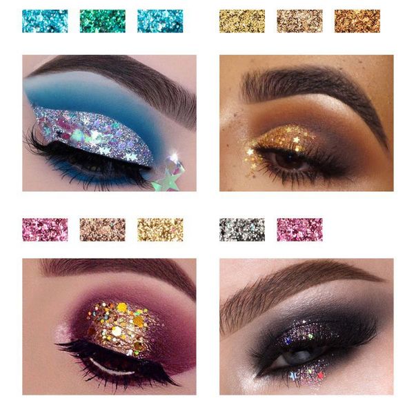 diamond sequin eyeshadow palette glitter eye shadow long lasting portable