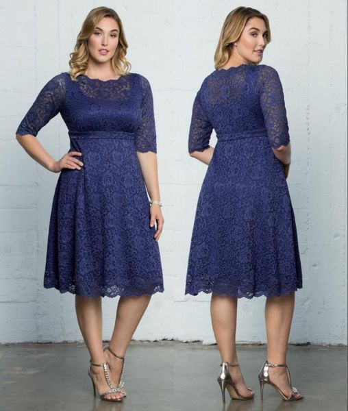 navy blue plus size lace short formal dresses with half sleeves sheer bateau neck knee length evening gowns a-line prom dresses, Black;red
navy blue plus size lace short formal dresses with half sleeves sheer bateau neck knee length evening gowns a-line prom dresses, Black;red