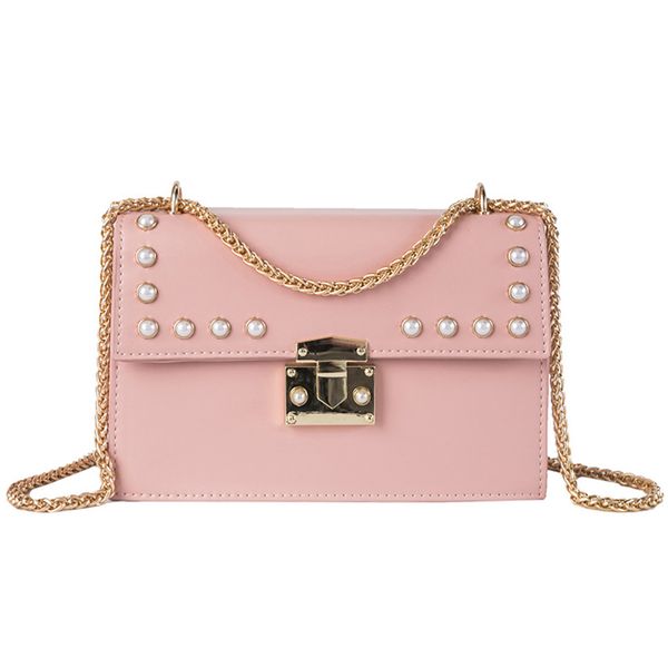 handbag 2019 fashion new pu leather women's handbag sweet pearl lock chain shoulder messenger bags
handbag 2019 fashion new pu leather women's handbag sweet pearl lock chain shoulder messenger bags