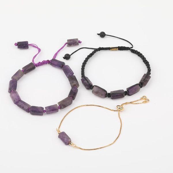 10pcs/lot natural amethysts quartz nugget beads cord knotted adjustable bracelet women gold chains tennis bracelet wholesales, Golden;silver
10pcs/lot natural amethysts quartz nugget beads cord knotted adjustable bracelet women gold chains tennis bracelet wholesales, Golden;silver