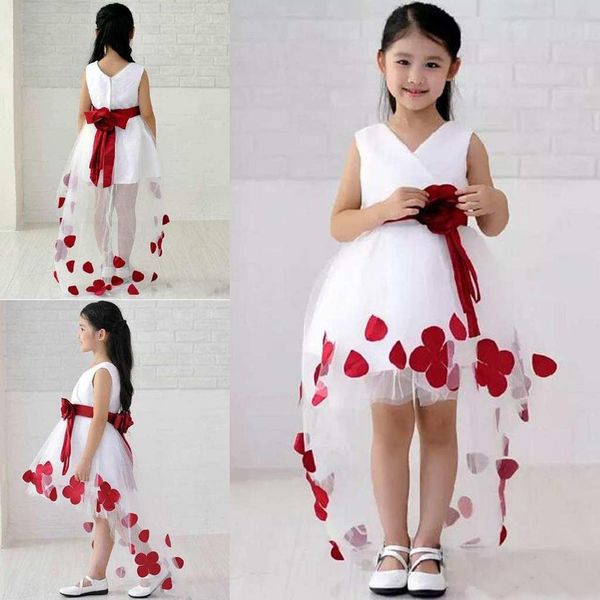 red flower appliques girls pageant dress high low tulle a line short front long back little girls evening party gown kids prom dresses, White;blue
red flower appliques girls pageant dress high low tulle a line short front long back little girls evening party gown kids prom dresses, White;blue