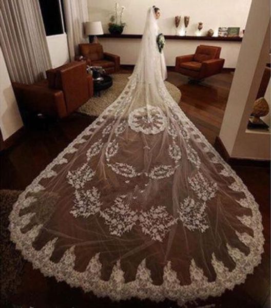 striking luxurious smart 5-metre-long one-layer white ivory lace applique edge wedding veils meidingqianna brand bridal veils, Black
striking luxurious smart 5-metre-long one-layer white ivory lace applique edge wedding veils meidingqianna brand bridal veils, Black